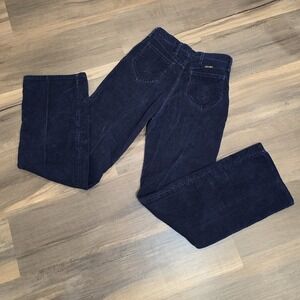 Wrangler 70s 80s Juniors‎ Navy Blue Corduroy Bootcut Pants Jeans Vintage Size 15